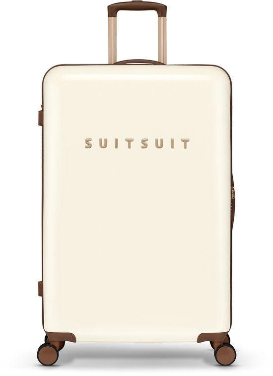 SUITSUIT Fab Seventies Antique White 76cm Hardcase Suitcase with TSA Lock - 94L