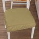 PETTI Artigiani Italiani Stoelkussens met Elastiek, Effen Zitkussen 40x40 cm, Set van 2, Wasbaar, 100% Polyester, Beige