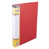 D.RECT Showmap, PP, A4, 60 hoezen, solide zichtmap, presentatiemap, aanbiedingsmappen, rood
