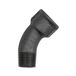Riegler Boog 40, 45°, Rp 1/2 i., R 1/2 a., gietijzer zwart, bedrijfstemperatuur -20 °C tot 300 °C, ISO 7-1