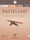 Clairefontaine 96008C Gelijmd Blok Pastelmat n°2-12 Vellen Speciaal Karton voor Droge Pastels - 30x40 cm 360g - 4 Geassorteerde Kleuren - Tussenbladen in Kristalpapier