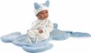 Llorens Babypop Bimbo Blauw met Konijn Kussen 35 cm