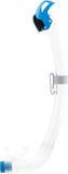 CRESSI Seal Dry Snorkel, Tube equipped with Innovative Closed Cell System, ideal for Freediving and Snorkelling, Clear/Azure, One Size Unisex