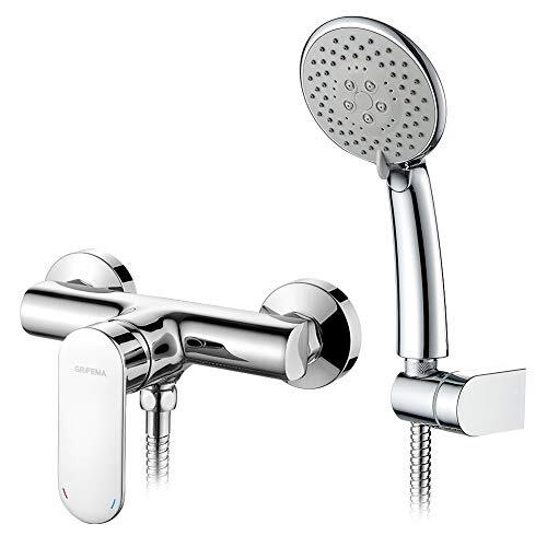 GRIFEMA Berlin Faucet MonoMando Shower with Artichoke Hose and Chrome Support