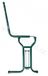 Pied de banc de bière avec dossier LUX, gauche – pièce de rechange, tube rond, hauteur 44,5 cm, largeur 37 cm, vert