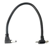 System-S USB 3.0 kabel 30 cm Micro B stekker naar A stekker schroef hoek adapter zwart