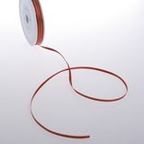 Double-Face Rood Double-Face satijn met gouden rand - 3mm - 50m