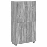 vidaXL Highboard Grijs Sonoma 79 x 41 x 151 cm Bewerkt hout