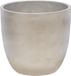 Mega Collections Plantenpot/bloempot - keramiek - zilver - D11 x H10 cm