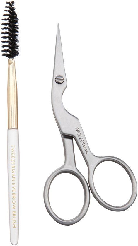 Tweezerman Brow Shaping Scissors & Brush Set - Zilver