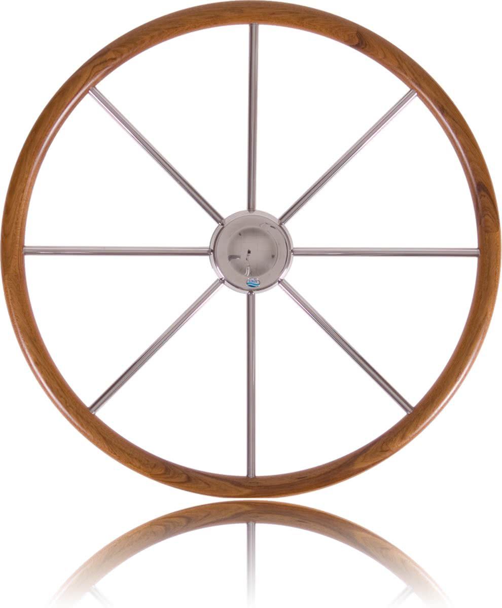 Stazo Marine Stazo RVS Stuurwiel Type 13 met teakhouten rand Ø 90cm