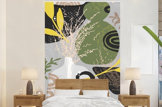 Nr1Wallpaper Behang - Fotobehang Bloemen - Patroon - Abstract - Breedte 155 cm x hoogte 240 cm