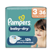 Pampers Baby-Dry, Taille 3, 36 Couches, 6-10kg, Une Nuit Confortable Jusqu’À 100% Sans Fuites