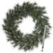 Couronne de Noël 60 cm - vert - avec pendentif argenté/crochet de suspension - décoration de Noël