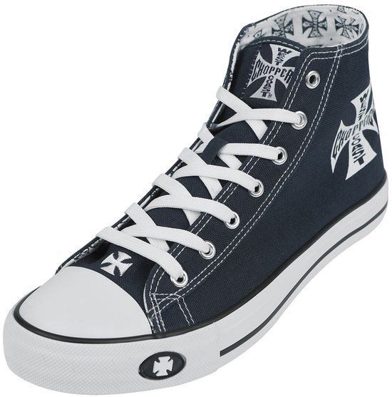 West Coast Choppers Warrior Hi-Top sneakers navy Textiel