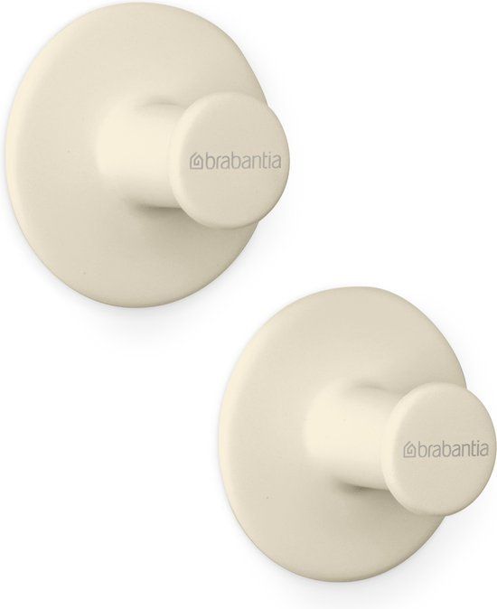 Brabantia ReNew Handdoekhaakjes - 2 stuks - Soft Beige - Zonder Boren