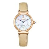 Citizen L May bells EM1073-18D Horloge - Leer - Crème - Ø 29 mm