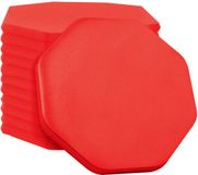 CombiCraft blanco munten achthoek 38x38mm rood - per 100 stuks