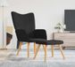 Fauteuil de relaxation Maison Exclusive avec repose-pieds, noir, rembourré