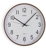 Versa Wandklok van kunststof, kwarts, hout, MDF, 5 x 35 x 35 cm