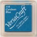 Versacraft Tsukineko Versacraft stempelkussen, citroengeel, klein, blauw, 3,4 x 3,4 x 2 cm