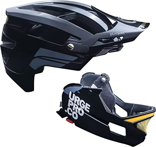 Urge Gringo de la Sierra Integraalhelm voor mountainbike, met afneembare kinbescherming, zwart, S/M