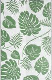 vidaXL Tapis d'extérieur ARAKIL 190x290 cm Polypropylène Vert Motif Feuille
