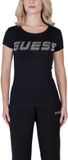 Guess Rhinestone Logo Tee Wo - Black Shirts