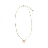 Manfield - Dames - Goudkleurige ketting met wit bloemetje