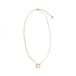 Manfield - Dames - Goudkleurige ketting met wit bloemetje