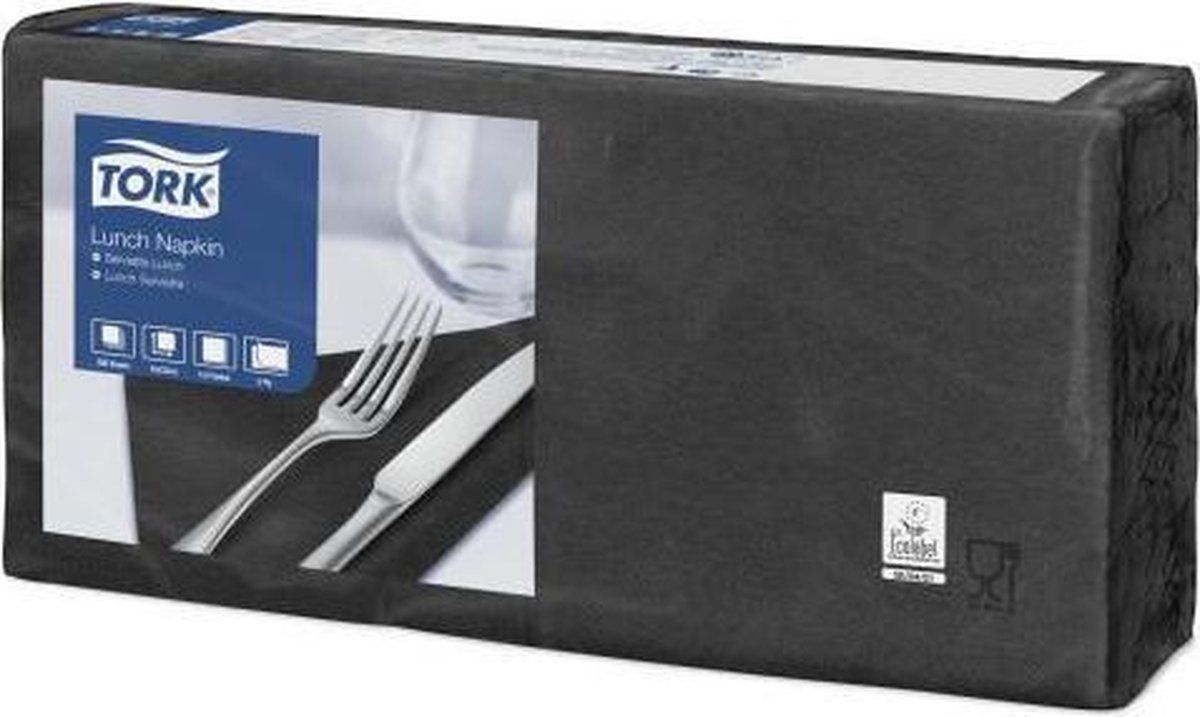 Tork Advanced lunchservet - zwart - 2-laags - 200 stuks