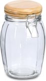 Zeller Voorraadpotten/bewaarpotten - 1.2L - glas - met beugelsluiting - D12 x H19 cm