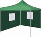 vidaXL Vouwtent met 2 wanden 3x3 m groen