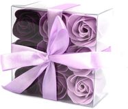 Joy of Balance Zeep Bloemen - Paarse Rozen - 9 stuks - Cadeauverpakking
