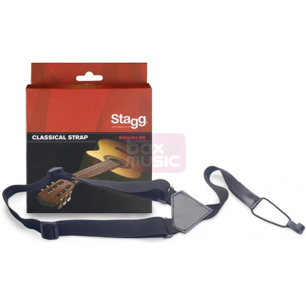 Stagg SNCL001BK draagband voor klassieke gitaar