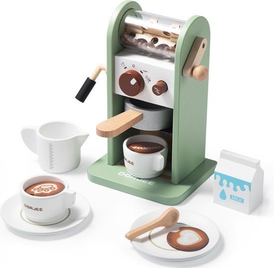 Dorjee Houten Koffiezetapparaat - Groen - 3+ jaar