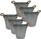 Merkloos Relaxdays Bloempot voor buiten - set van 6 - Ø 15 cm