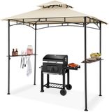 Tectake® Pavillon de barbecue - Abri pour barbecue - 240 x 150 x 250 cm - Couleur sable