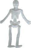 FIESTAS GUIRCA Doos met 24 elastische skeletten (10 cm), Halloween-decoratie en lekkernijenfeesten, ideaal voor skeletfeesten en grappige evenementen, meerkleurig