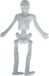 FIESTAS GUIRCA Doos met 24 elastische skeletten (10 cm), Halloween-decoratie en lekkernijenfeesten, ideaal voor skeletfeesten en grappige evenementen, meerkleurig