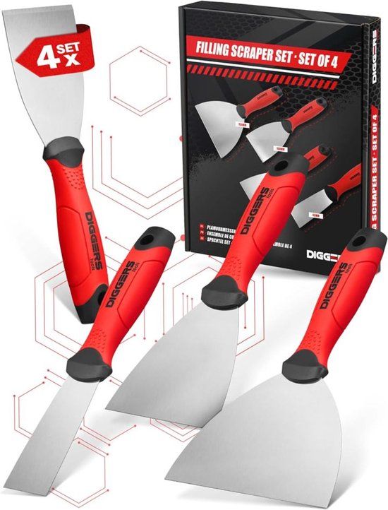 Diggers econex Diggers Plamuurmes Spatelset 4-delig