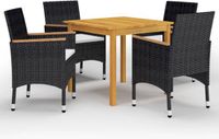 vidaXL 5-delige tuinset, zwart