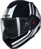 Nolan N120-1 Lineo 348 Zwart Wit Zilver Glossy Systeemhelm