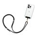 GRIFEMA GH02 Universeel koord voor mobiele telefoon, koord met patches, verstelbare riem, compatibel met de meeste telefoonhoesjes, zwart