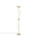QAZQA Diva Vloerlamp - Messing - LED - Dim to Warm - Incl. Leeslamp