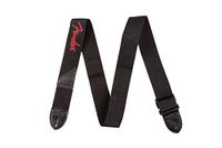 Fender Gitaarriem, Polyester singels met rood logo, verstelbaar 33"-53", zwart