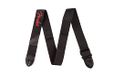 Fender Gitaarriem, Polyester singels met rood logo, verstelbaar 33"-53", zwart