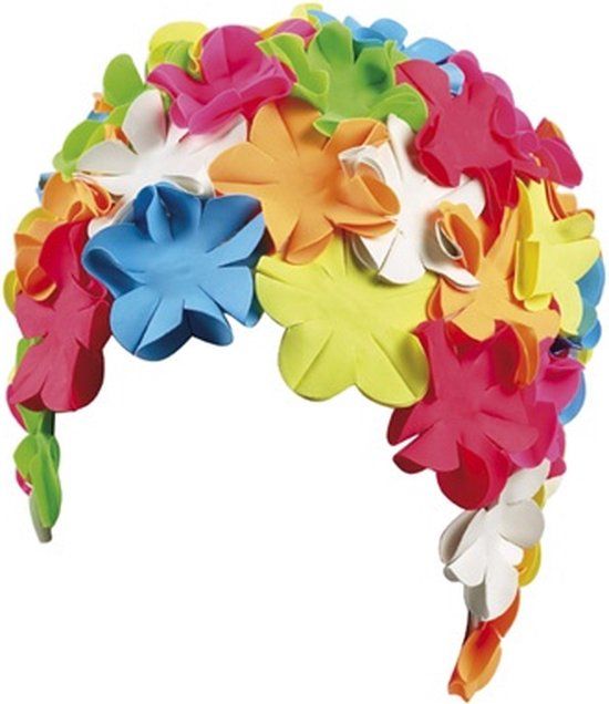 BECO bloemen badmuts - rubber - bont gekleurd - dames