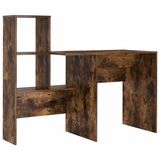 vidaXL Bureau Rook Eiken Bewerkt Hout 131,5 x 50 x 106,5 cm