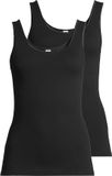 Speidel Dames onderhemd 2 pack Natascha Zwart Mouwloos Ronde Hals Effen Katoen L (40)